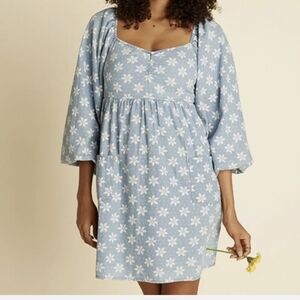 BILLABONG x Wrangler Just a Dream Babydoll Denim Dress